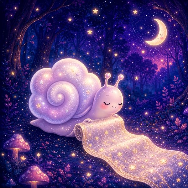 Wolkenschnecke Nella schwebt am sternenklaren Nachthimmel